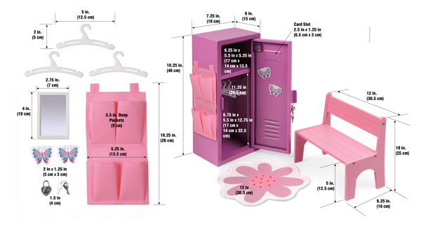 Barbie locker set hot sale